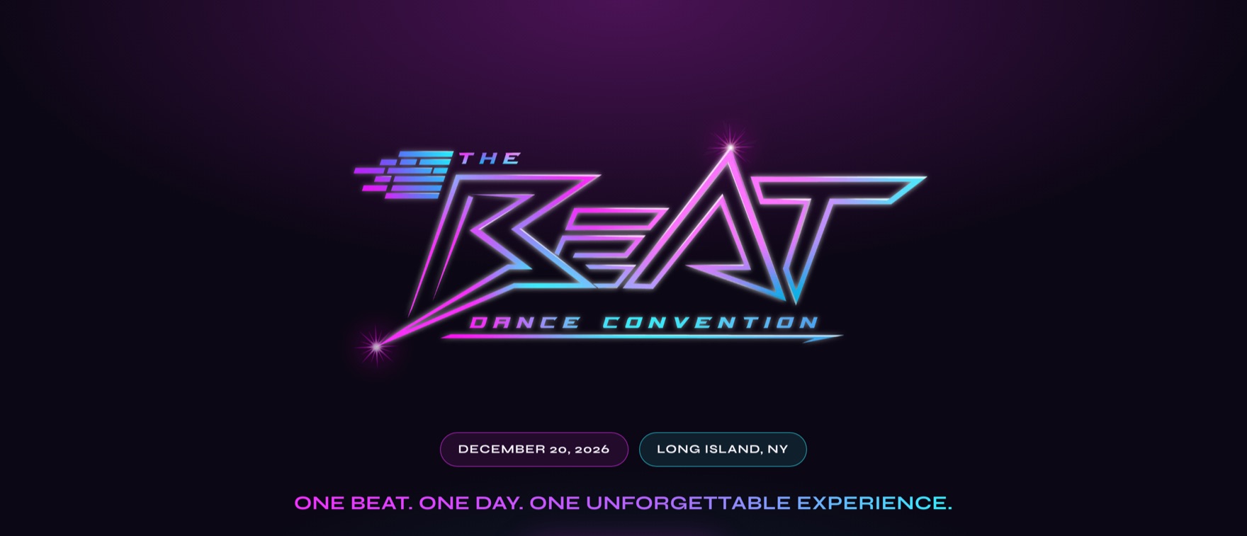 The Beat Convention homepage — dance convention site built alongside the RAVE tour.